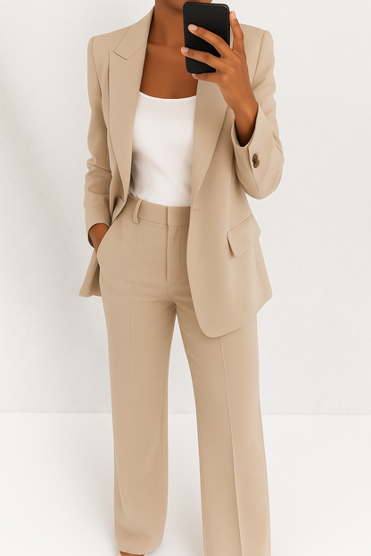 Ovwiss™ | Ensemble Tailleur Élégance — Veste & Pantalon Femme