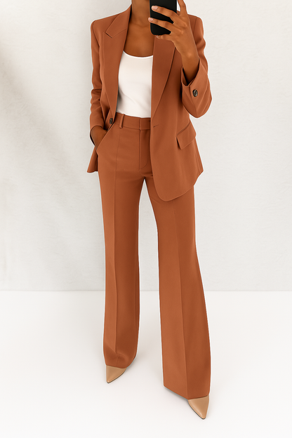 Ovwiss™ | Ensemble Tailleur Élégance — Veste & Pantalon Femme