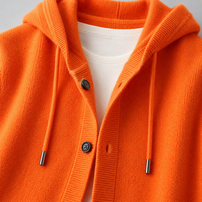 Ovwiss Mavoni™ – Cardigan à Capuche en Laine Mérinos