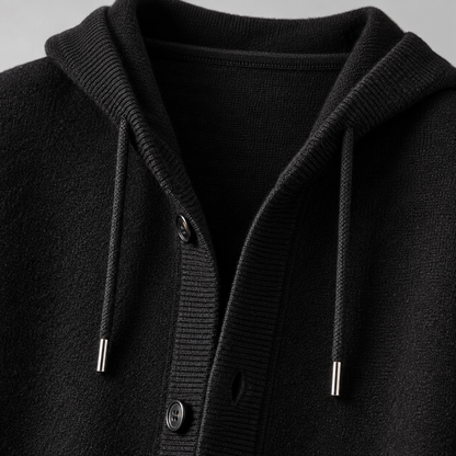 Ovwiss Mavoni™ – Cardigan à Capuche en Laine Mérinos