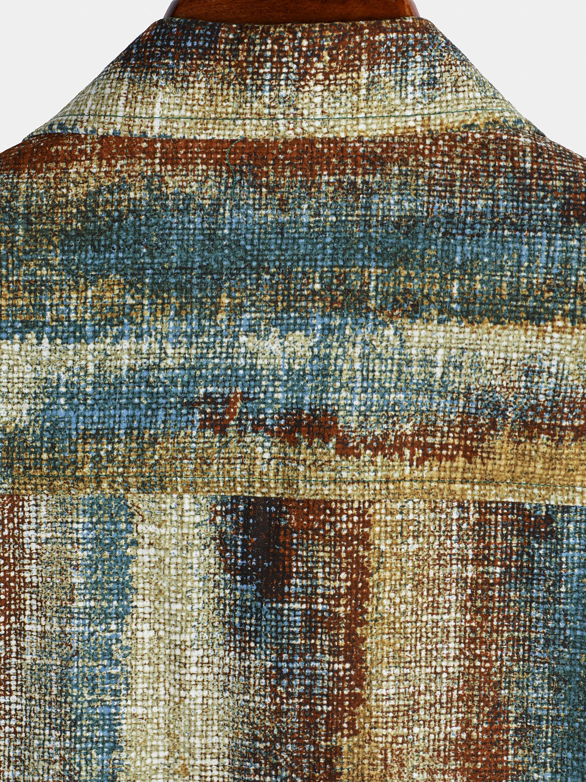 Chemise rayée à manches courtes et poches boutonnées pour homme
