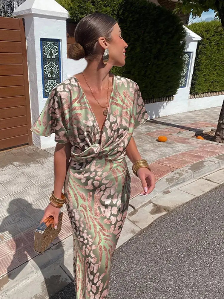 Clarandra™ - Robe Midi Cuivrée