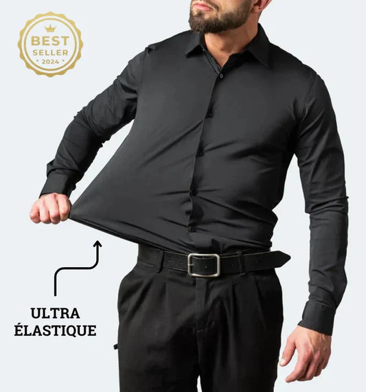 Ovwiss®️ Chemise- Infroissable et élastique