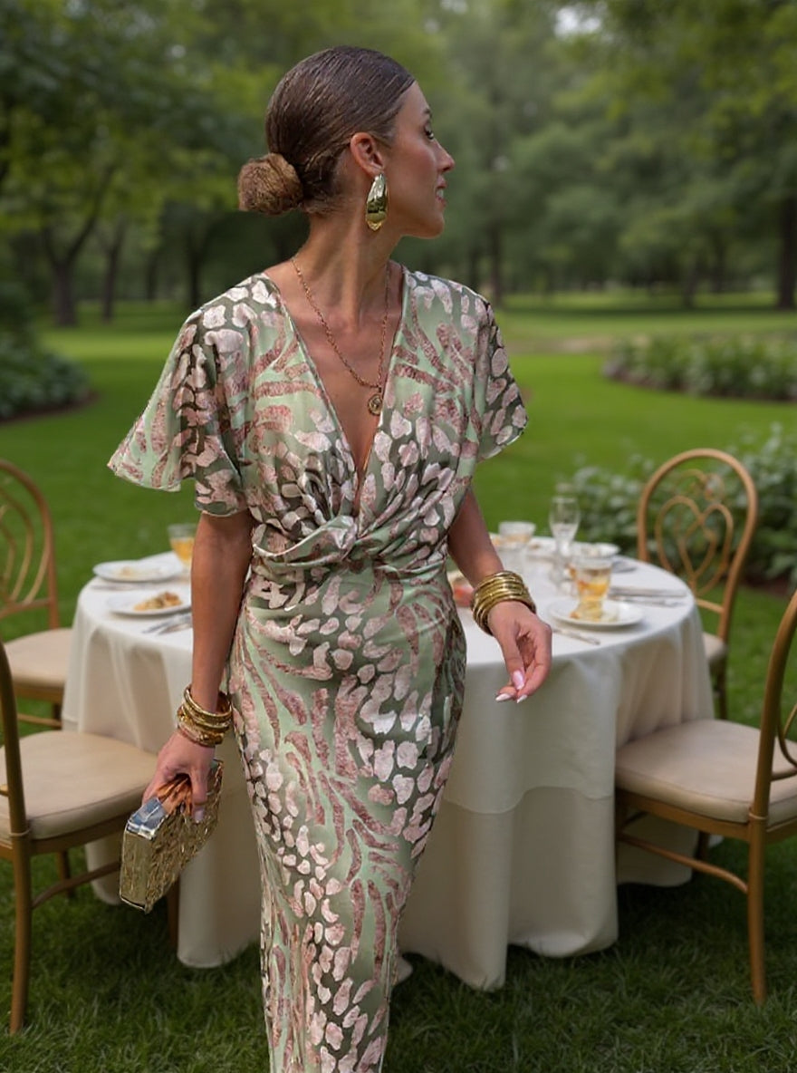 Clarandra™ - Robe Midi Cuivrée