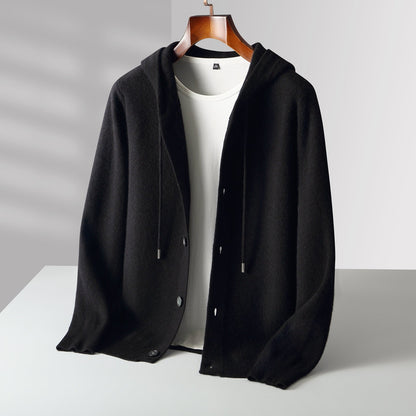 Ovwiss Mavoni™ – Cardigan à Capuche en Laine Mérinos