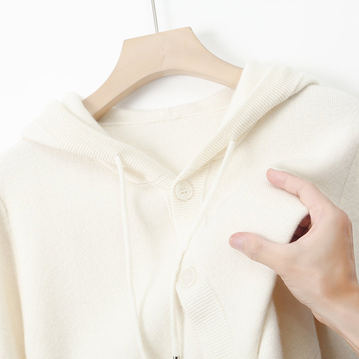 Ovwiss Mavoni™ – Cardigan à Capuche en Laine Mérinos