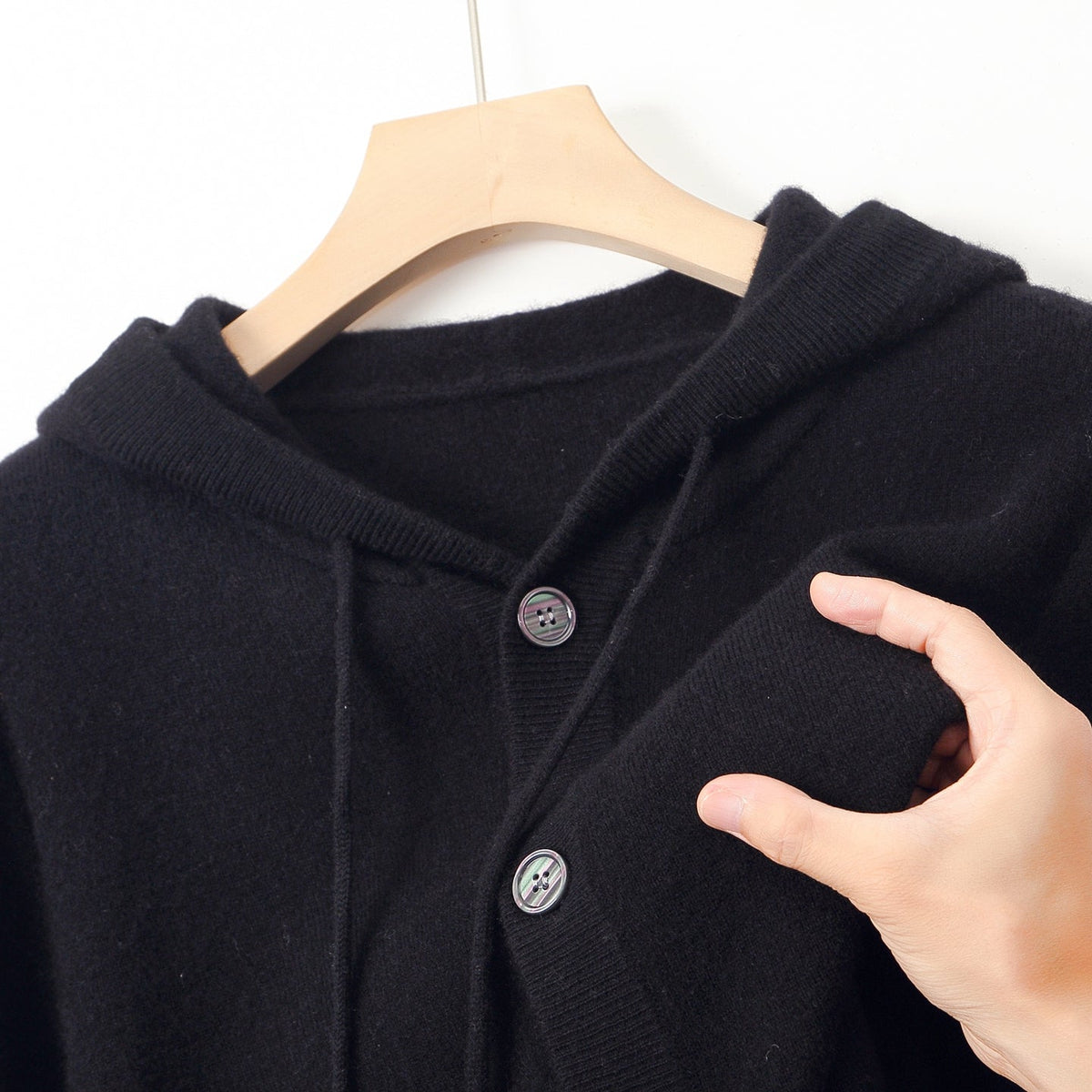 Ovwiss Mavoni™ – Cardigan à Capuche en Laine Mérinos