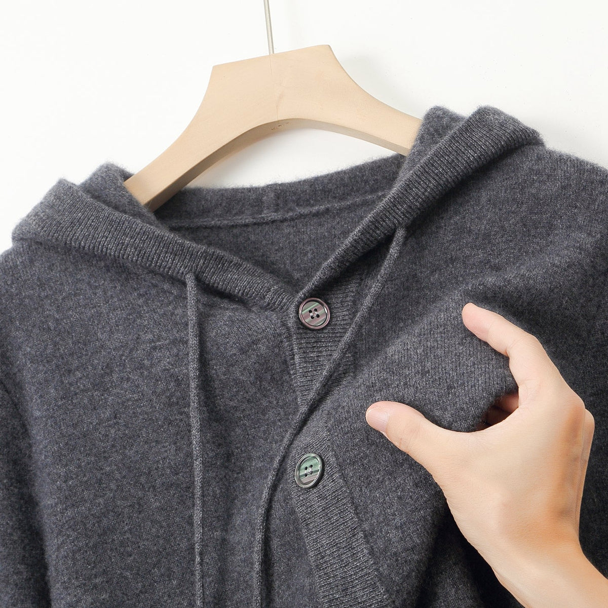 Ovwiss Mavoni™ – Cardigan à Capuche en Laine Mérinos