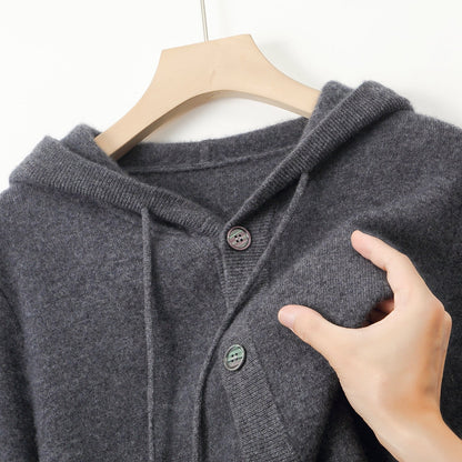 Ovwiss Mavoni™ – Cardigan à Capuche en Laine Mérinos
