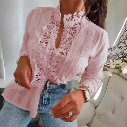 Marga – Blouse en Dentelle Florale