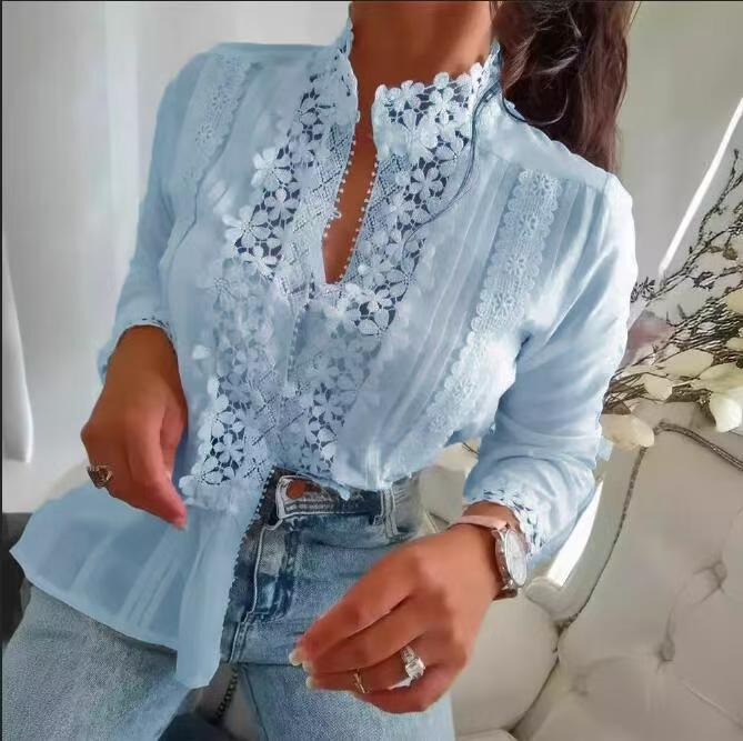 Marga – Blouse en Dentelle Florale