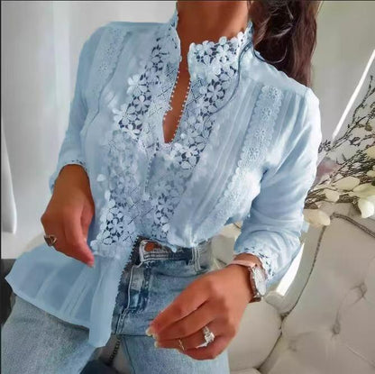 Marga – Blouse en Dentelle Florale