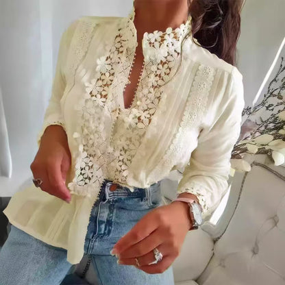 Marga – Blouse en Dentelle Florale