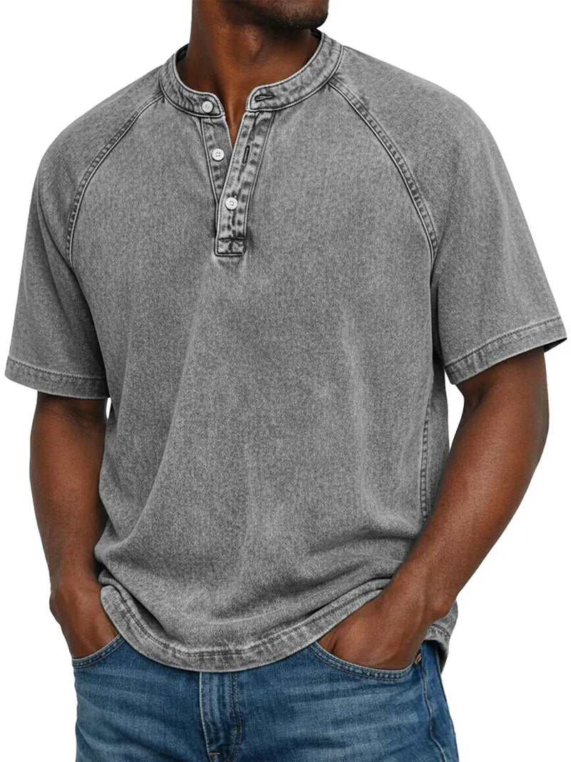 Henley™ | Chemise vintage boutonnée pour homme