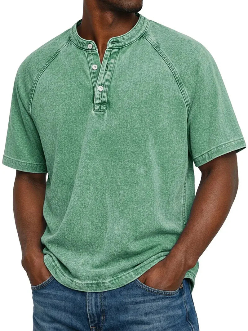 Henley™ | Chemise vintage boutonnée pour homme