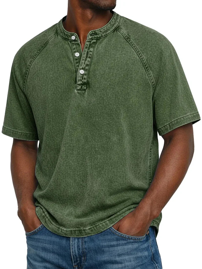 Henley™ | Chemise vintage boutonnée pour homme