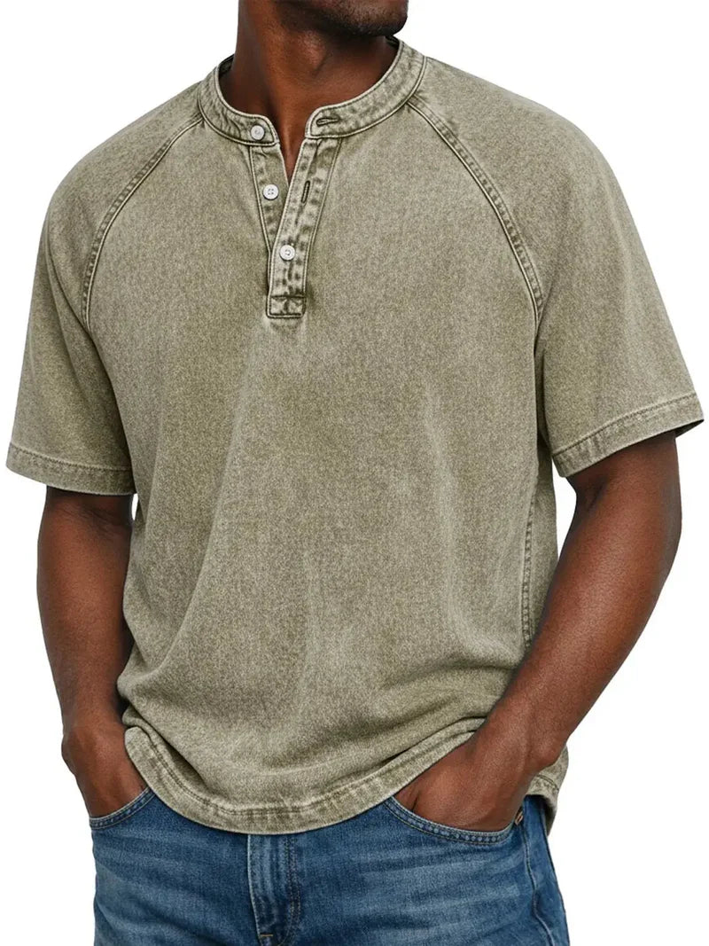 Henley™ | Chemise vintage boutonnée pour homme