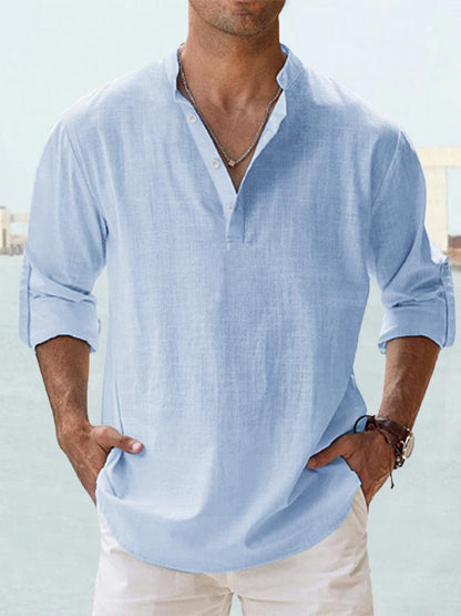 Chemise respirante en lin pour homme