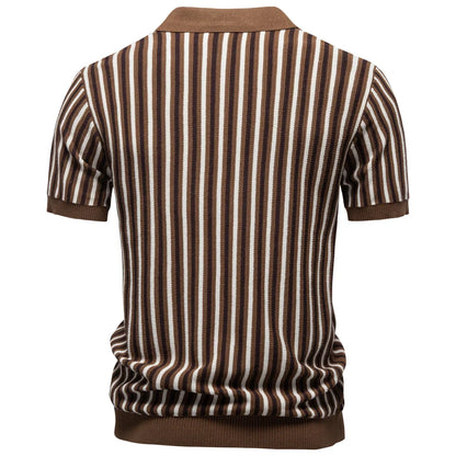 LORANO | Polo Maille Rayures Rétro