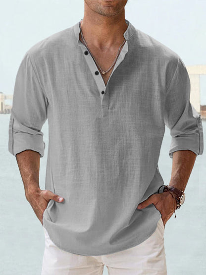 Chemise respirante en lin pour homme