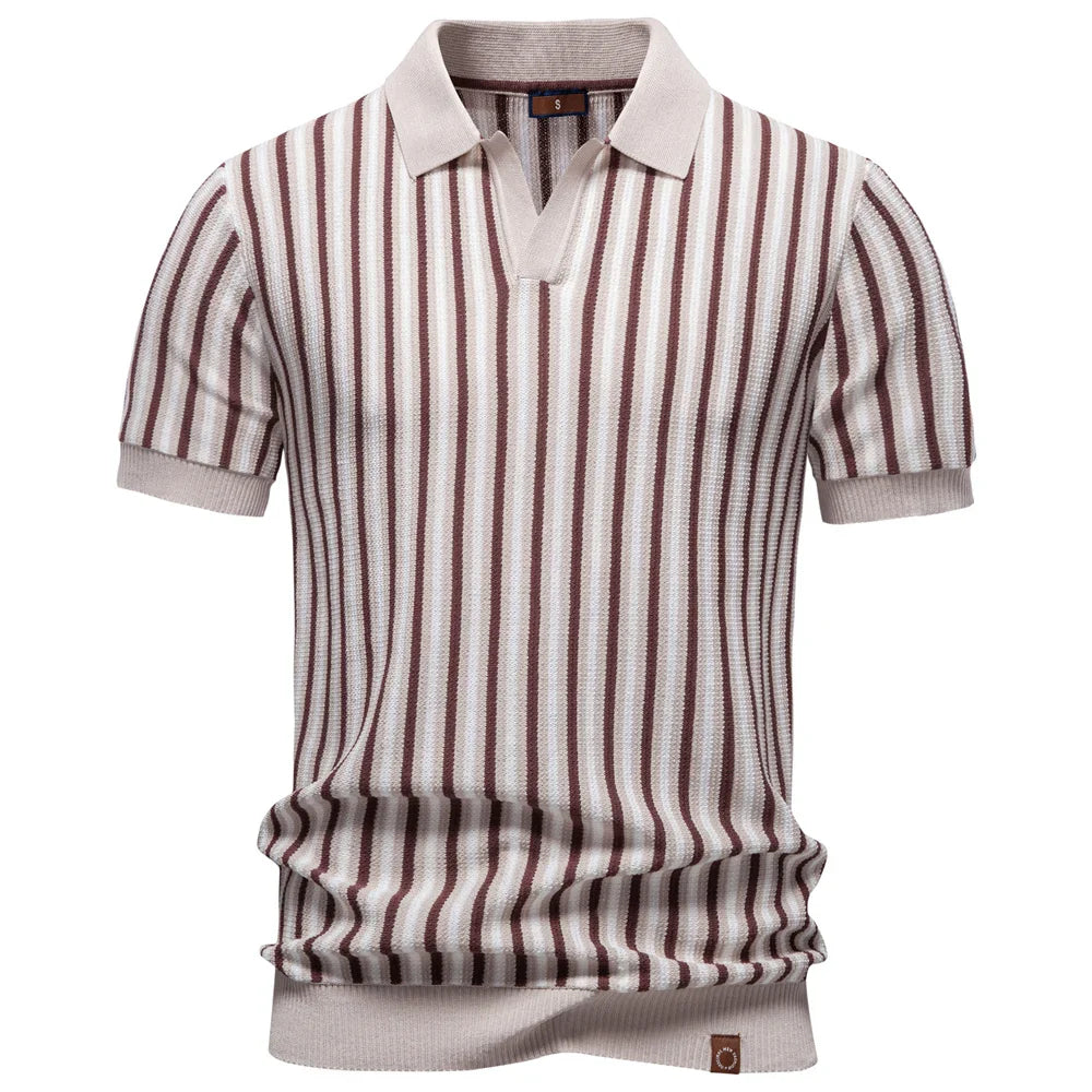 LORANO | Polo Maille Rayures Rétro
