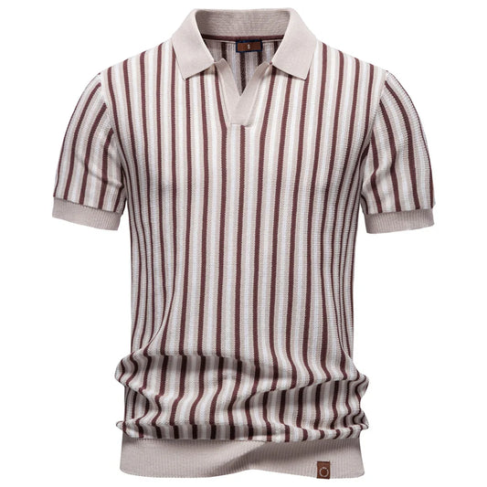 LORANO | Polo Maille Rayures Rétro