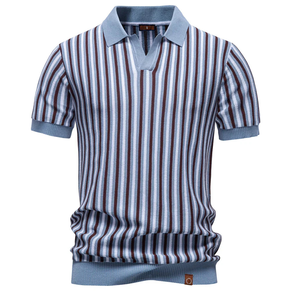 LORANO | Polo Maille Rayures Rétro
