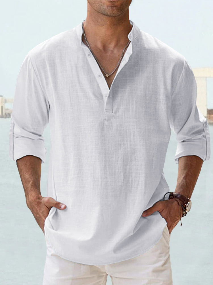 Chemise respirante en lin pour homme