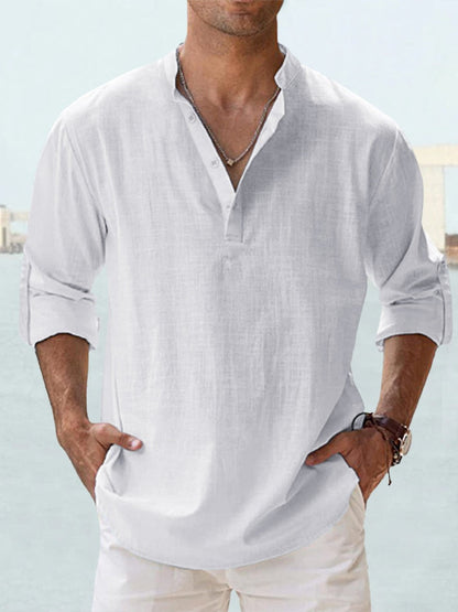 Chemise respirante en lin pour homme