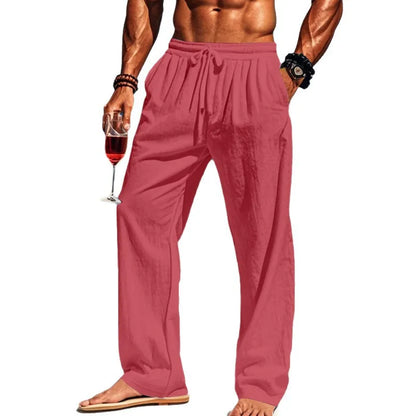 OVWISS | PANTALON LIN AZUR POUR HOMME