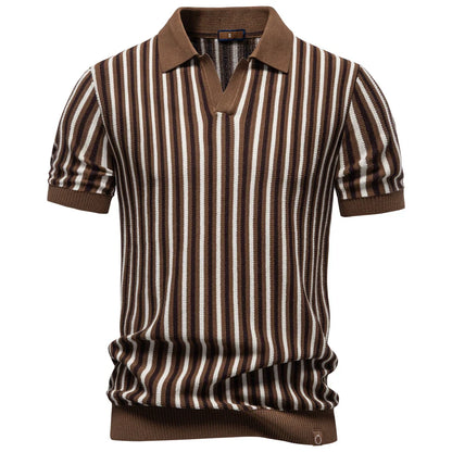 LORANO | Polo Maille Rayures Rétro
