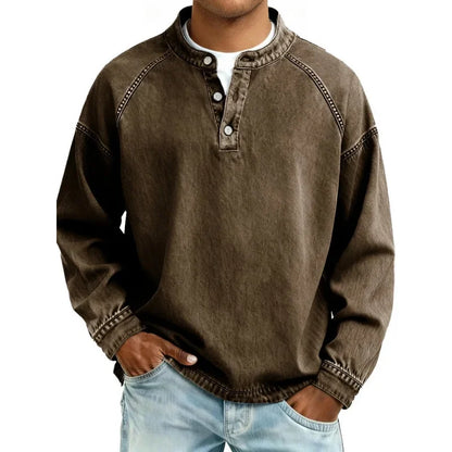 Chemise Henley Denim Vintage Ovwis