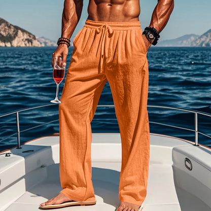 OVWISS | PANTALON LIN AZUR POUR HOMME