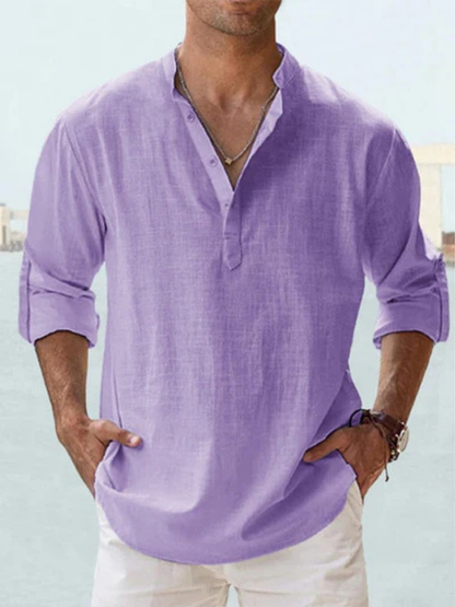 Chemise respirante en lin pour homme