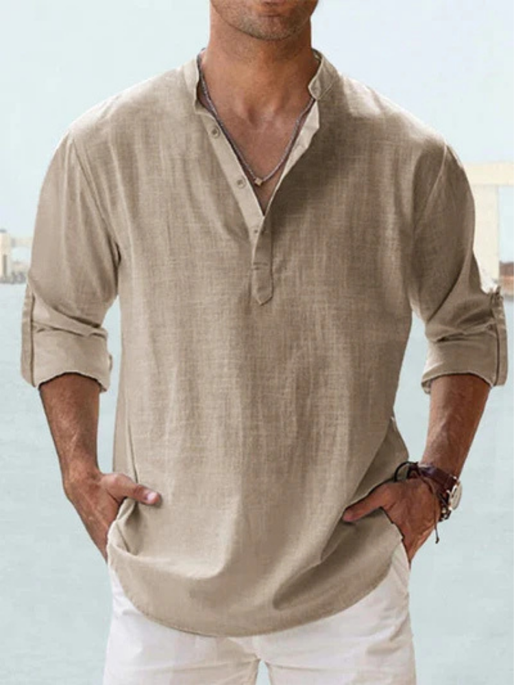 Chemise respirante en lin pour homme