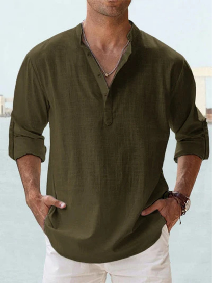 Chemise respirante en lin pour homme