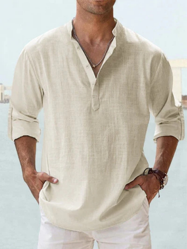 Chemise respirante en lin pour homme