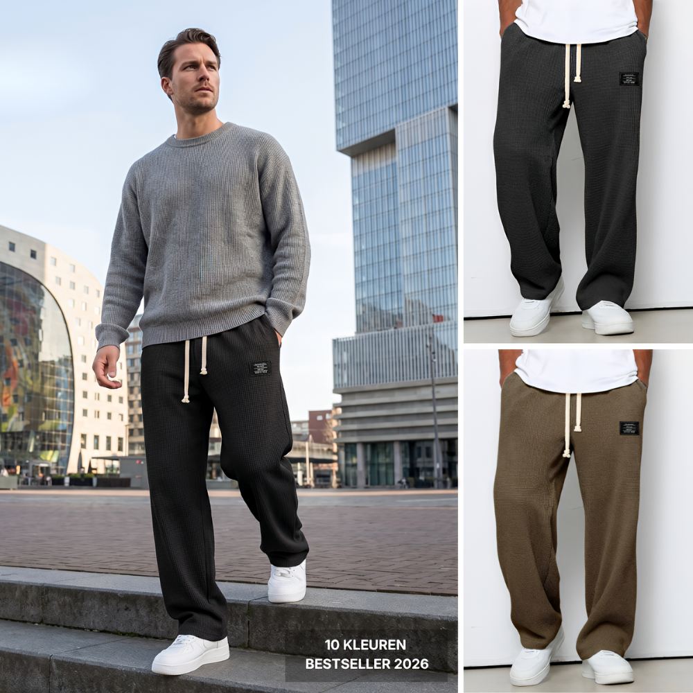 Pantalon Homme Confortable à Coupe Ample et Taille Ajustable