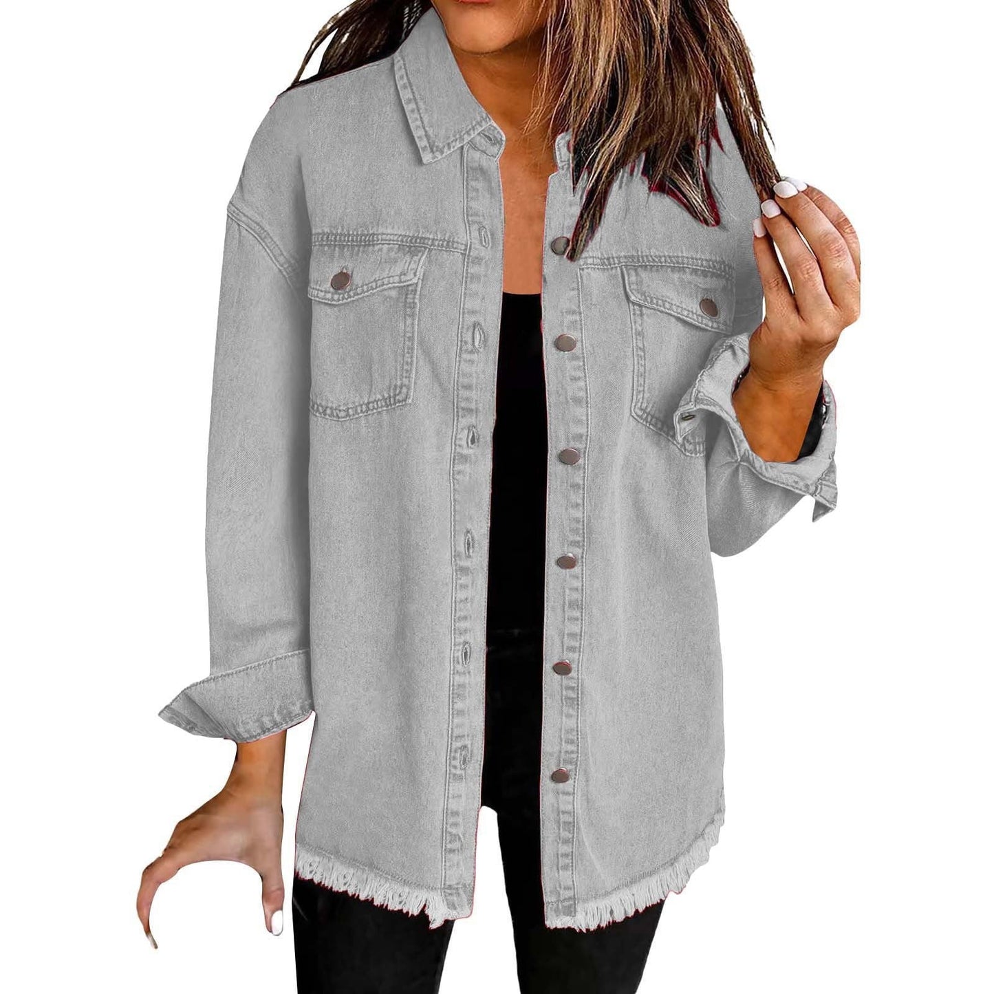 Ovwiss™ | Veste en Jean Katja — Oversize Femme