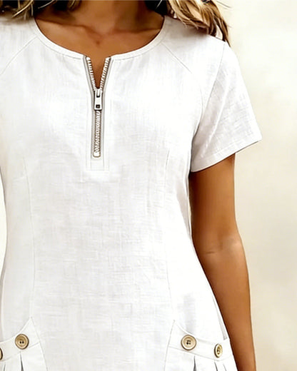 OVWISS | ROBE LÉGÈRE COTON-LIN POUR FEMMES