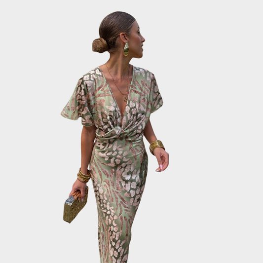 Ovwiss Clarandra™ | Robe Midi Élégance Sculptante