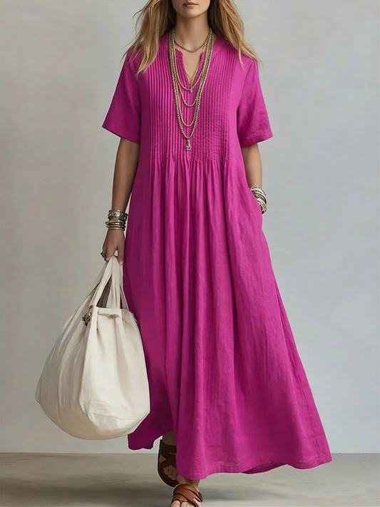 Robe Longue Plissée Élina