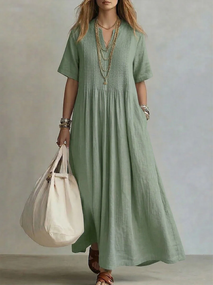 Robe Longue Plissée Élina