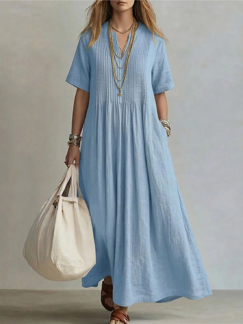 Robe Longue Plissée Élina