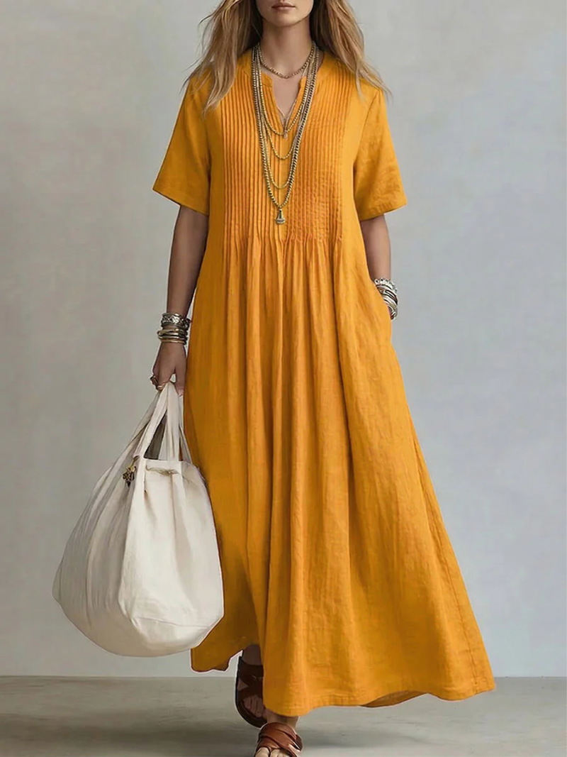 Robe Longue Plissée Élina