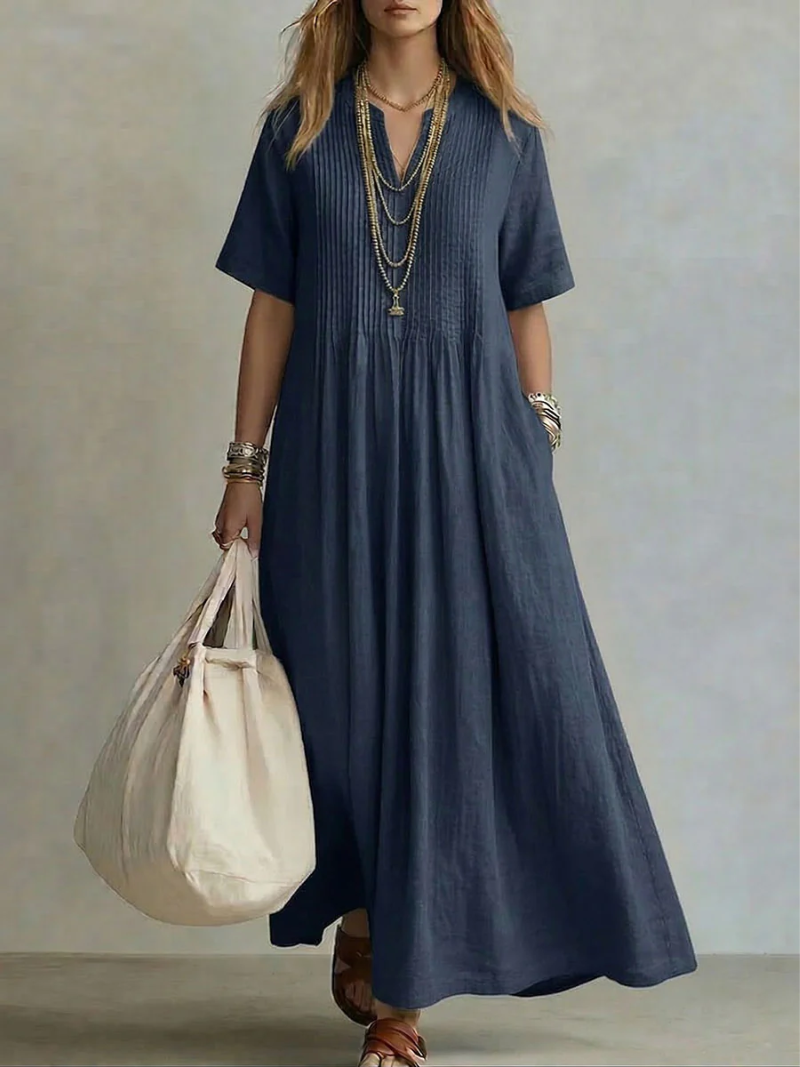 Robe Longue Plissée Élina