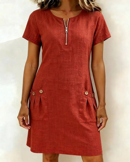 OVWISS | ROBE LÉGÈRE COTON-LIN POUR FEMMES