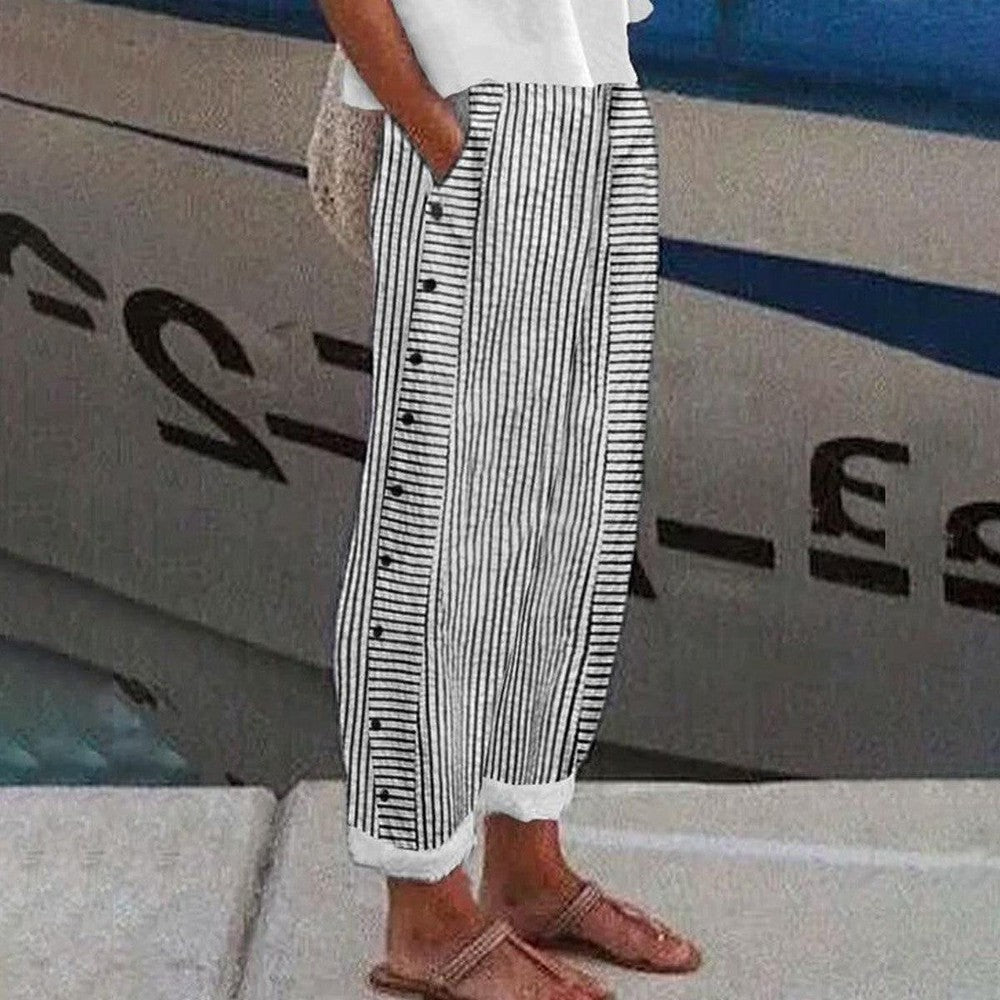 Ovwiss™ | Pantalon Rayures Côtières — Femme