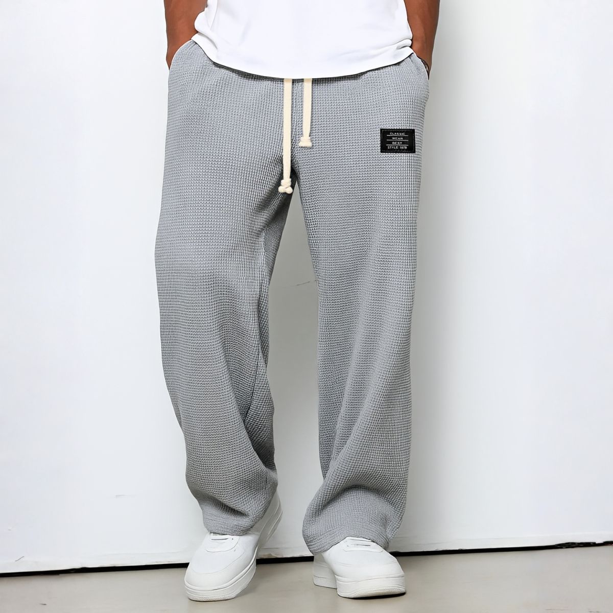 Pantalon Homme Confortable à Coupe Ample et Taille Ajustable