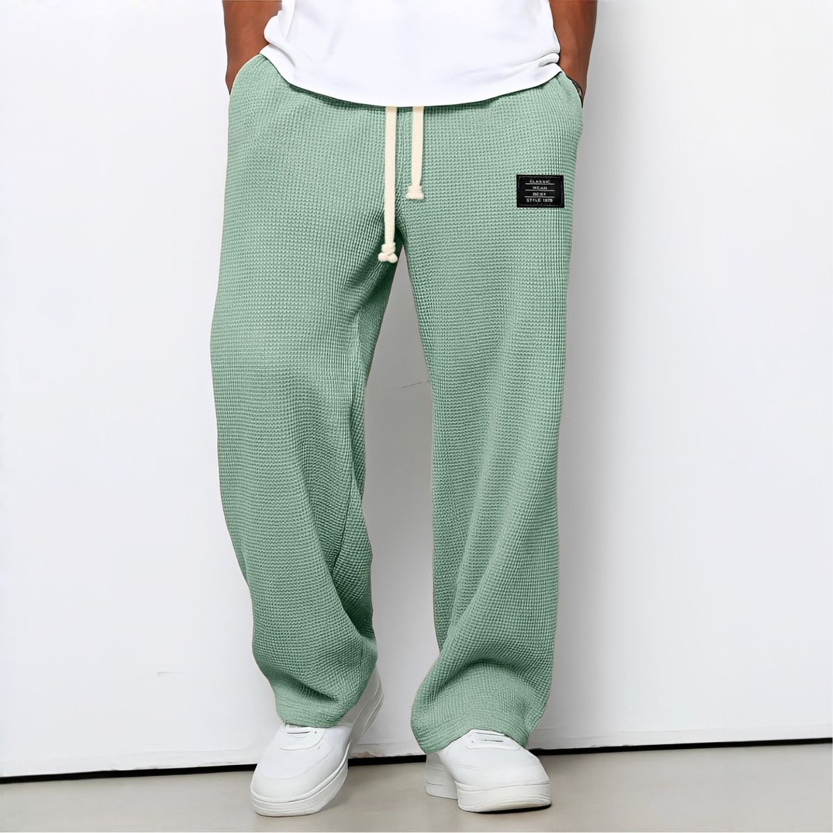 Pantalon Homme Confortable à Coupe Ample et Taille Ajustable